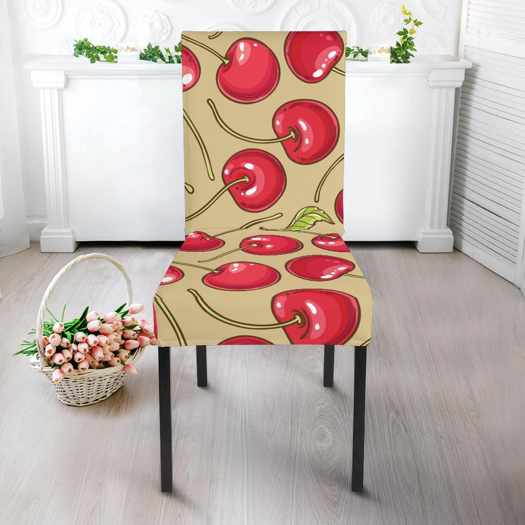 Cherry Pattern Print Design CH05 Dining Chair Slipcover-JORJUNE.COM