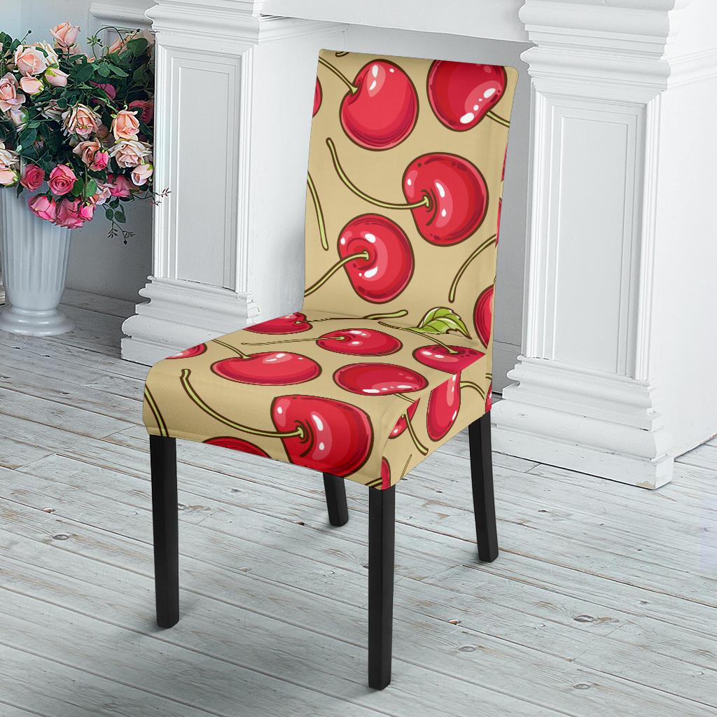Cherry Pattern Print Design CH05 Dining Chair Slipcover-JORJUNE.COM