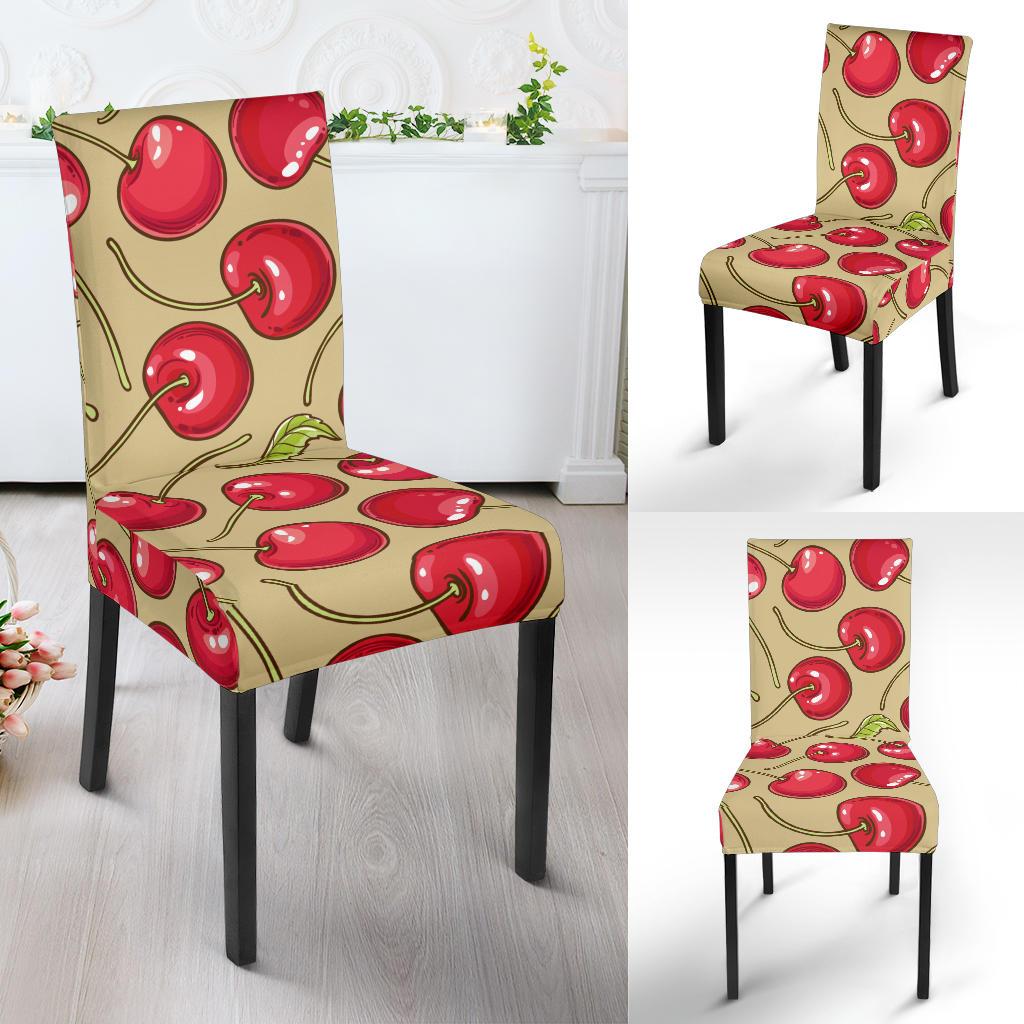 Cherry Pattern Print Design CH05 Dining Chair Slipcover-JORJUNE.COM