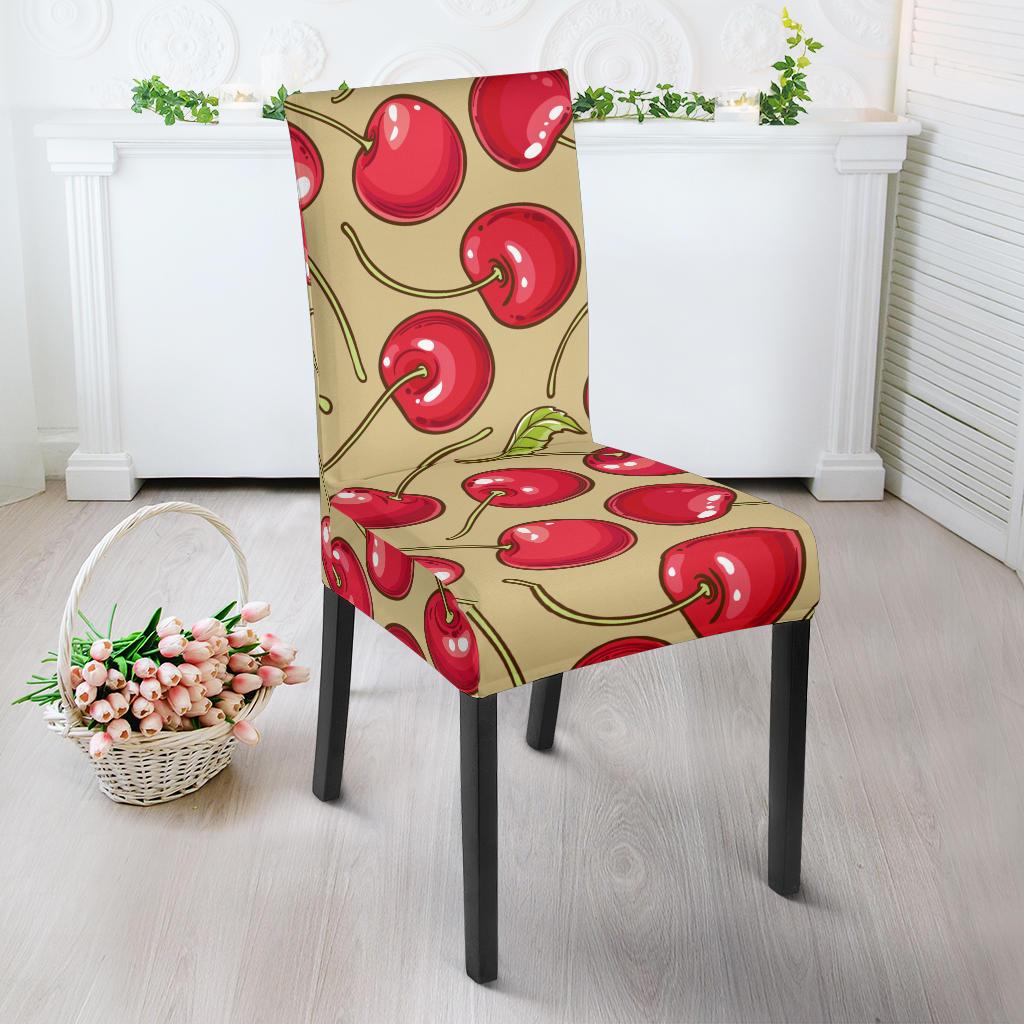 Cherry Pattern Print Design CH05 Dining Chair Slipcover-JORJUNE.COM