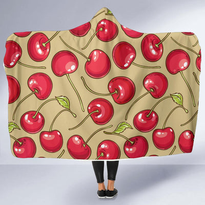 Cherry Pattern Print Design CH05 Hooded Blanket-JORJUNE.COM