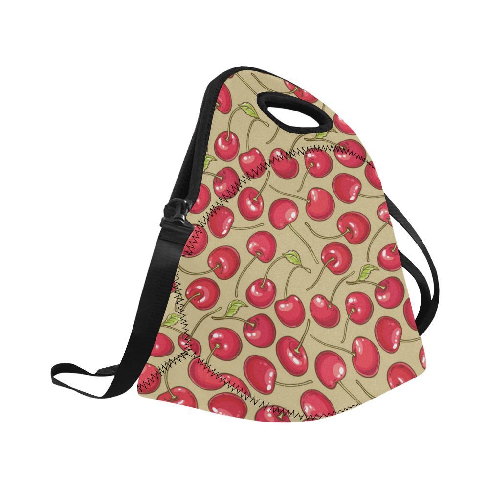 Cherry Pattern Print Design CH05 Neoprene Lunch Bag-JorJune