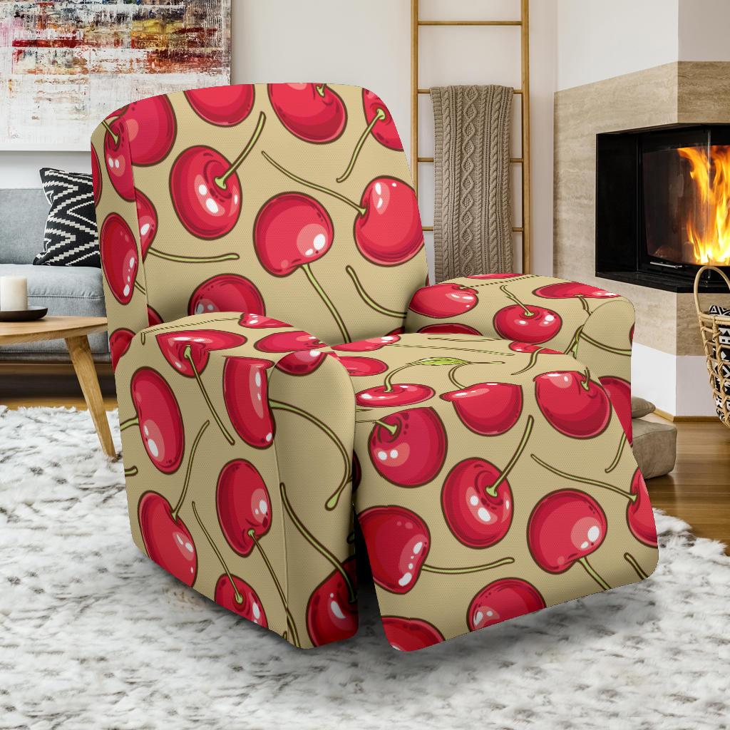 Cherry Pattern Print Design CH05 Recliner Slipcover-JORJUNE.COM
