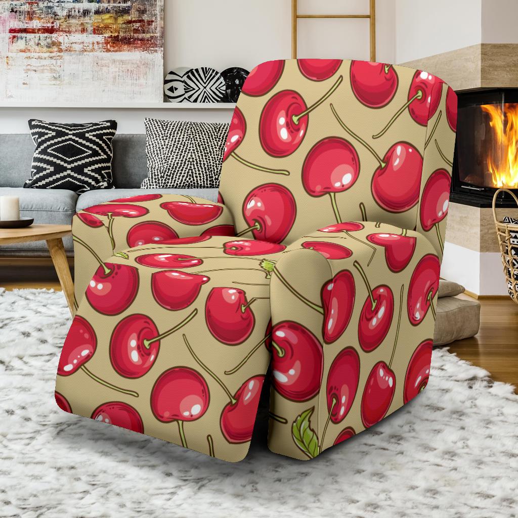 Cherry Pattern Print Design CH05 Recliner Slipcover-JORJUNE.COM