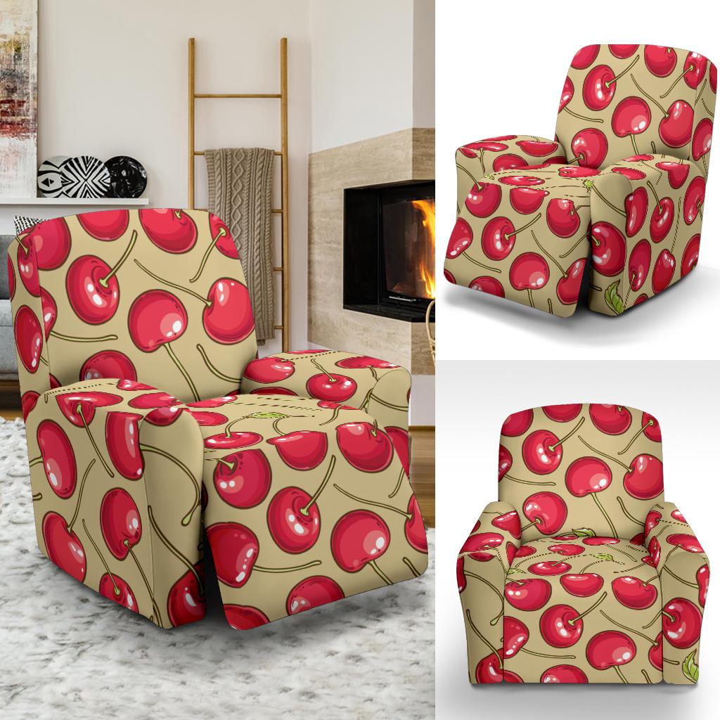 Cherry Pattern Print Design CH05 Recliner Slipcover-JORJUNE.COM