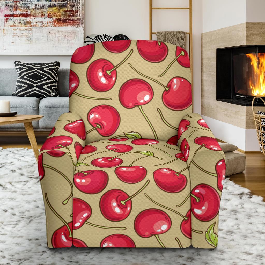 Cherry Pattern Print Design CH05 Recliner Slipcover-JORJUNE.COM