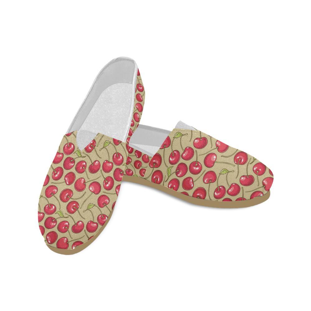 Cherry Pattern Print Design CH05 Women Casual Shoes-JorJune.com