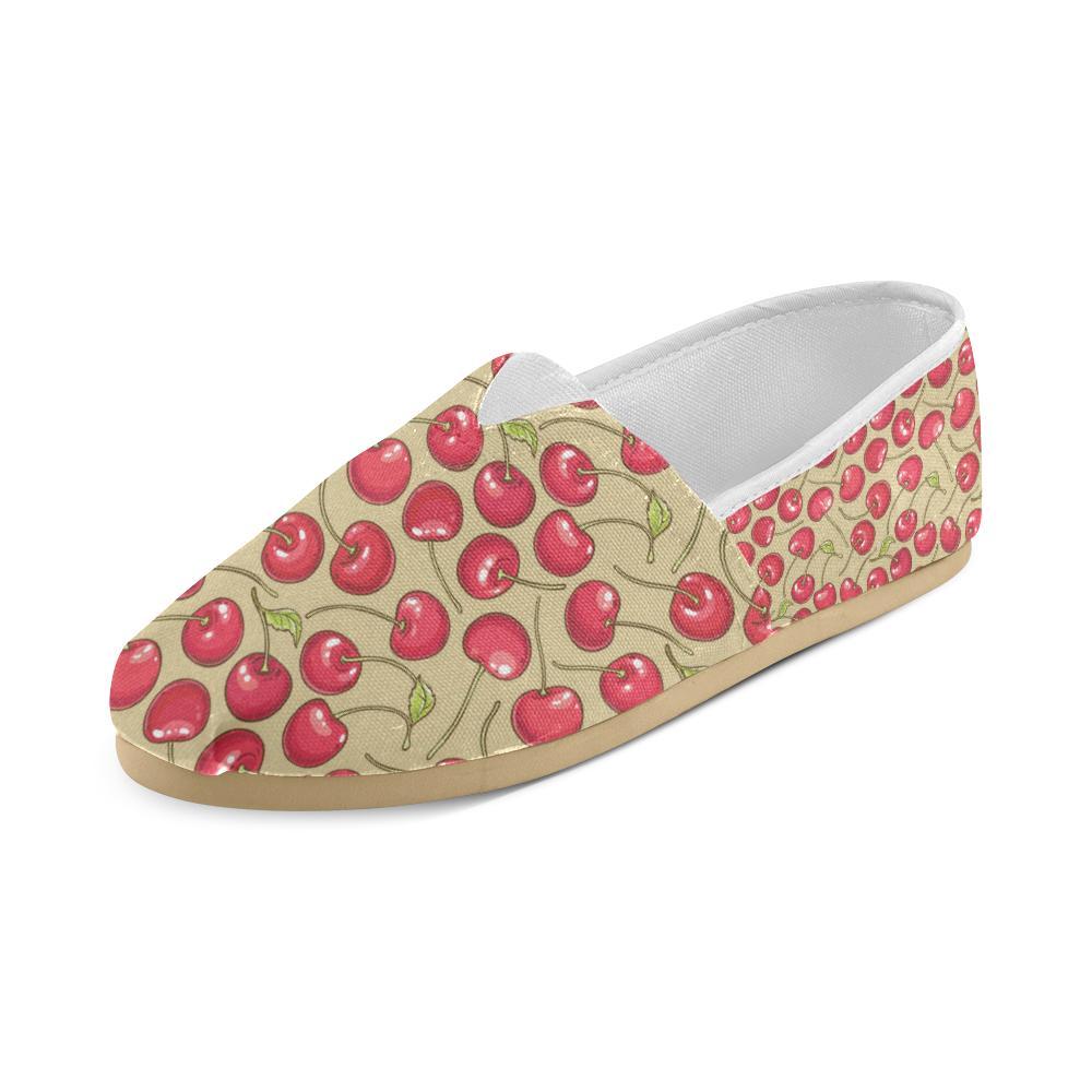Cherry Pattern Print Design CH05 Women Casual Shoes-JorJune.com