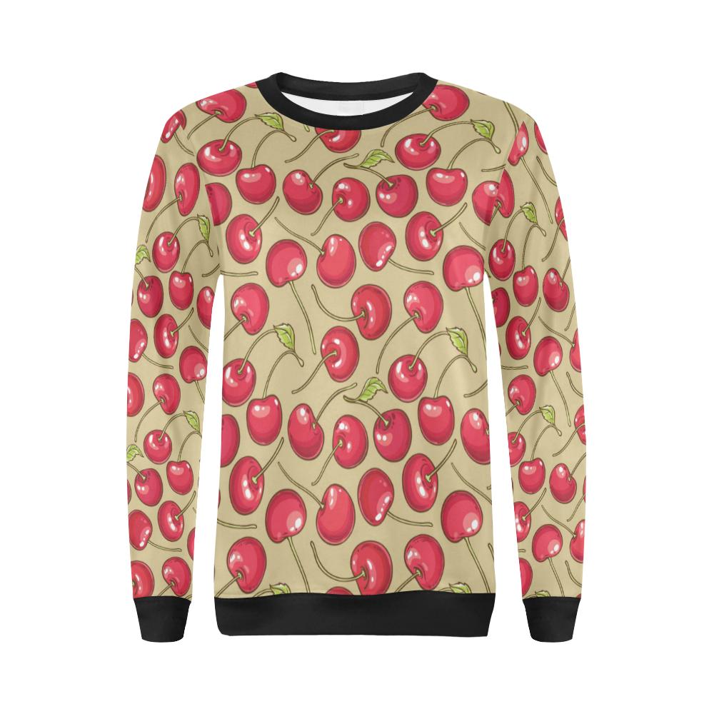 Cherry Pattern Print Design CH05 Women Long Sleeve Sweatshirt-JorJune