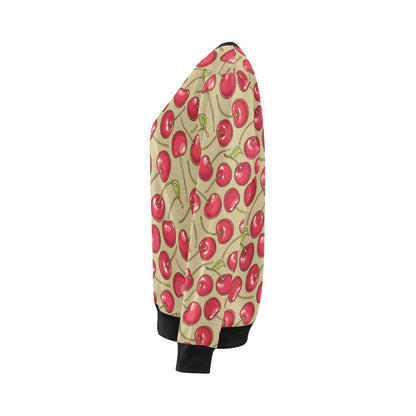Cherry Pattern Print Design CH05 Women Long Sleeve Sweatshirt-JorJune