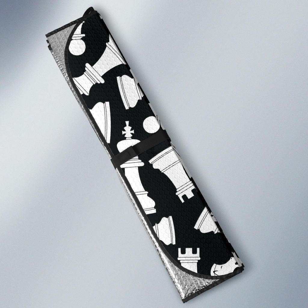 Chess Pattern Print Design 01 Car Sun Shade-JORJUNE.COM
