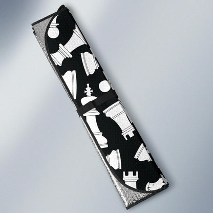 Chess Pattern Print Design 01 Car Sun Shade-JORJUNE.COM