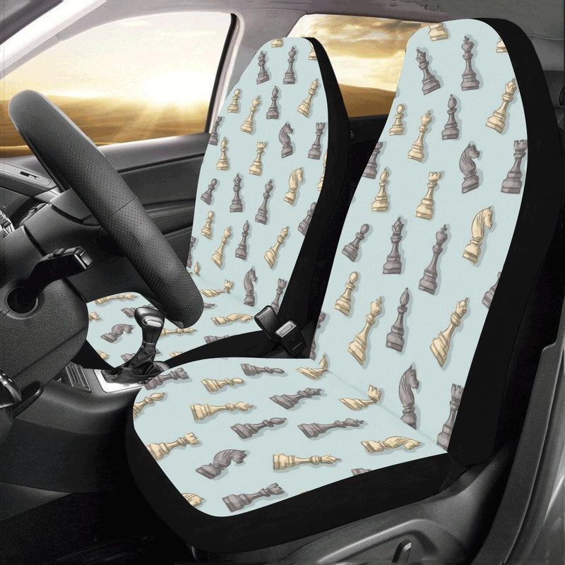 Chess Pattern Print Design 02 Car Seat Covers (Set of 2)-JORJUNE.COM