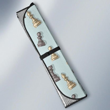 Chess Pattern Print Design 02 Car Sun Shade-JORJUNE.COM