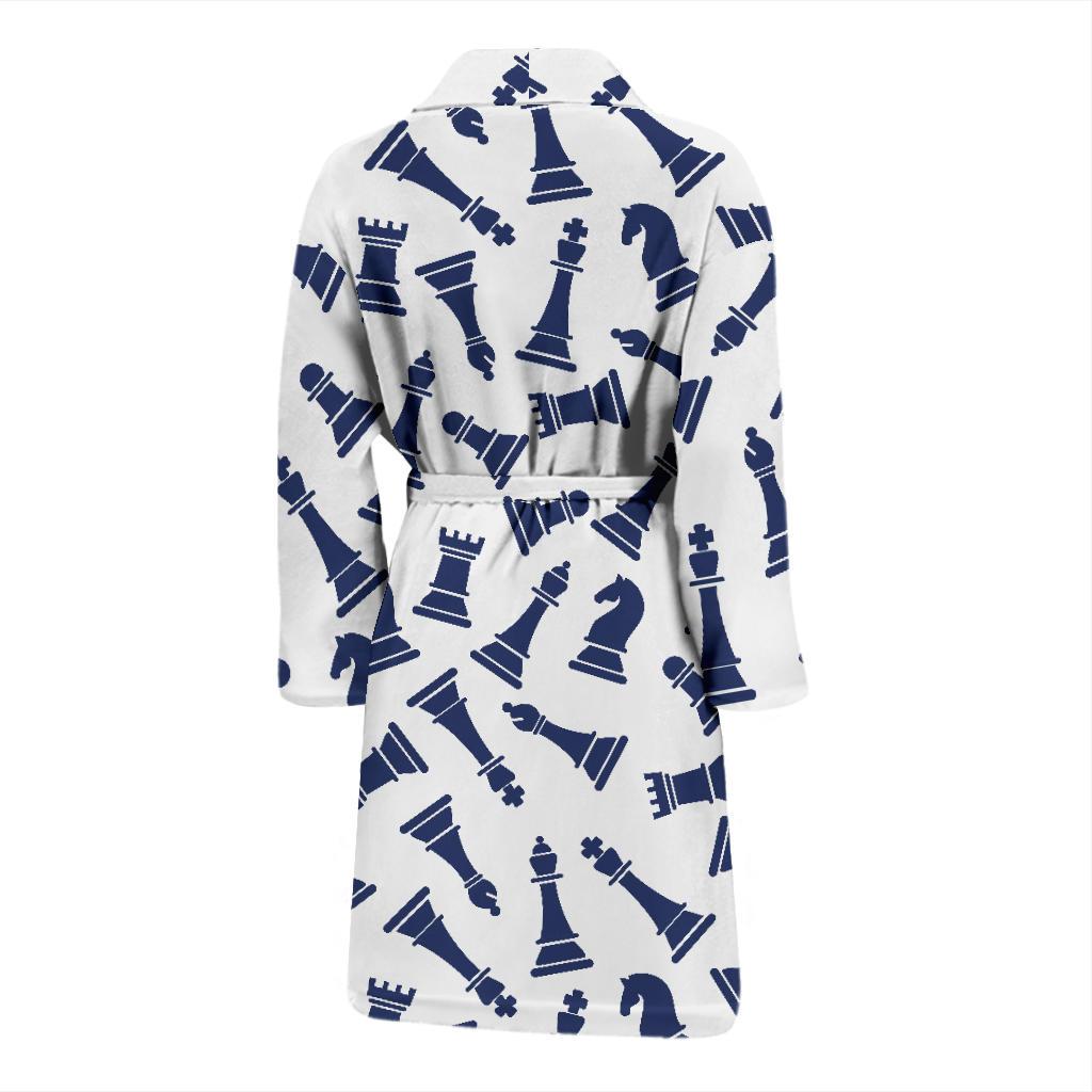 Chess Pattern Print Design 03 Men Bathrobe-JORJUNE.COM