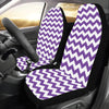 Chevron Purple Pattern Print Design 03 Car Seat Covers (Set of 2)-JORJUNE.COM