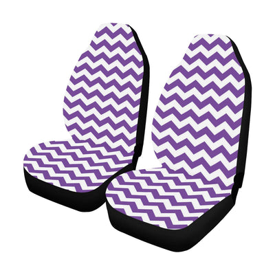 Chevron Purple Pattern Print Design 03 Car Seat Covers (Set of 2)-JORJUNE.COM