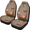 Chicken Happy Print Pattern Universal Fit Car Seat Covers