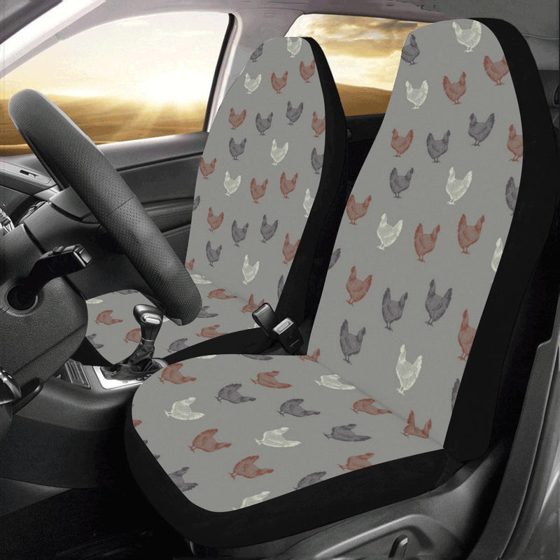 Chicken Pattern Print Design 01 Car Seat Covers (Set of 2)-JORJUNE.COM