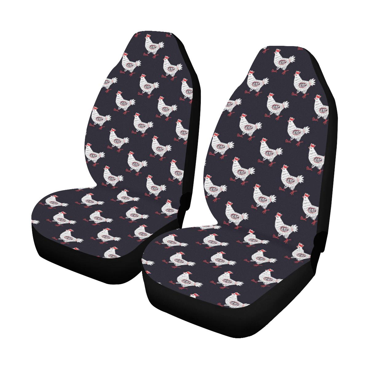 Chicken Pattern Print Design 03 Car Seat Covers (Set of 2)-JORJUNE.COM