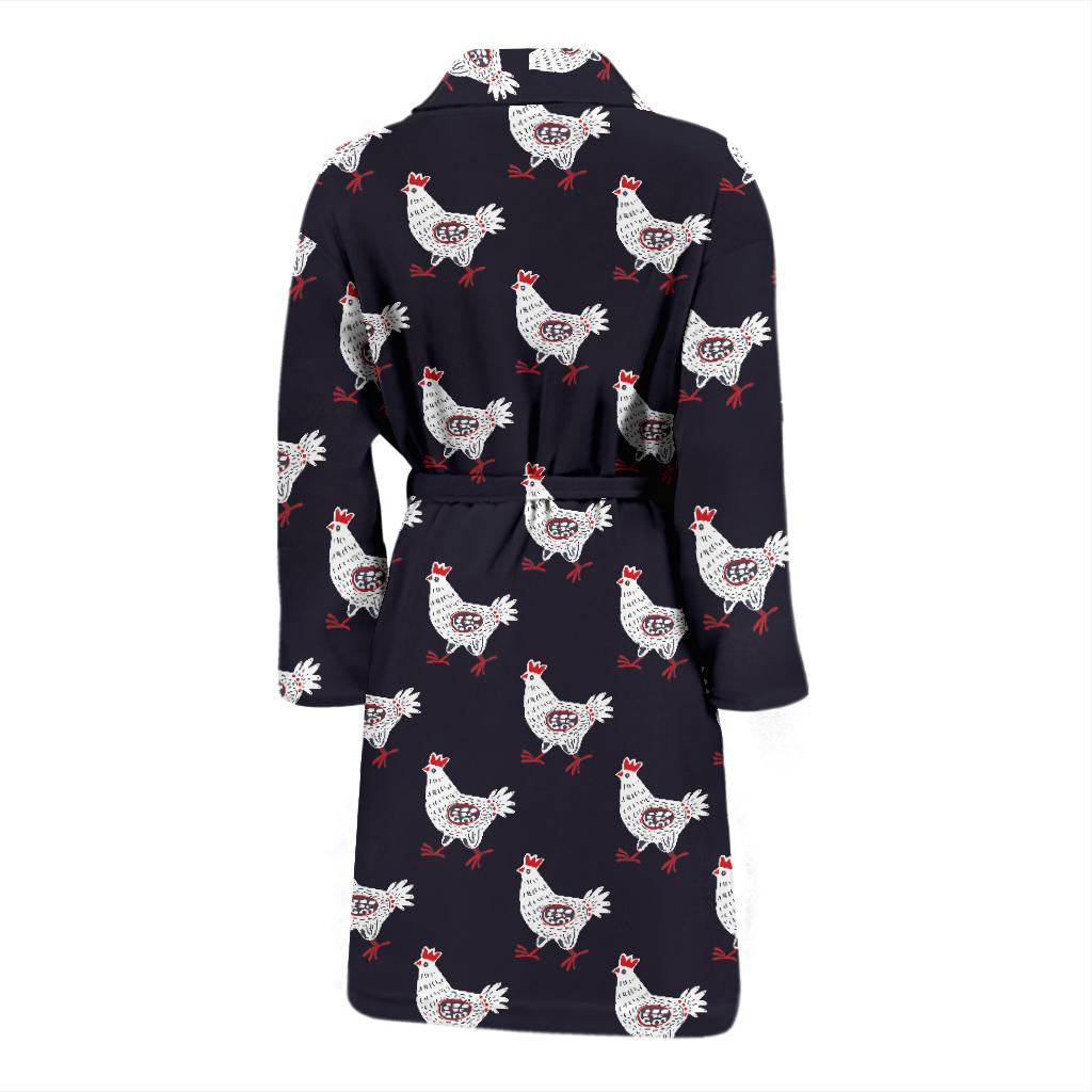Chicken Pattern Print Design 03 Men Bathrobe-JORJUNE.COM