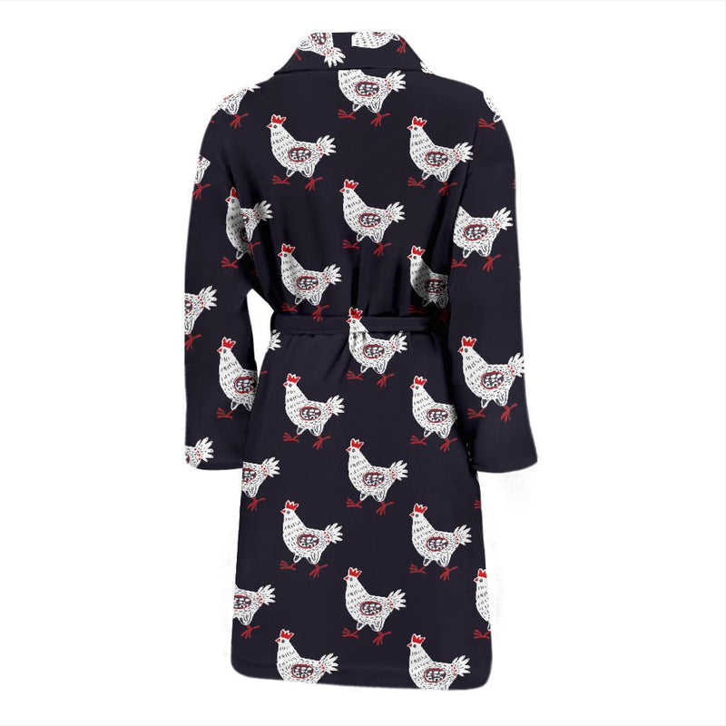 Chicken Pattern Print Design 03 Men Bathrobe-JORJUNE.COM