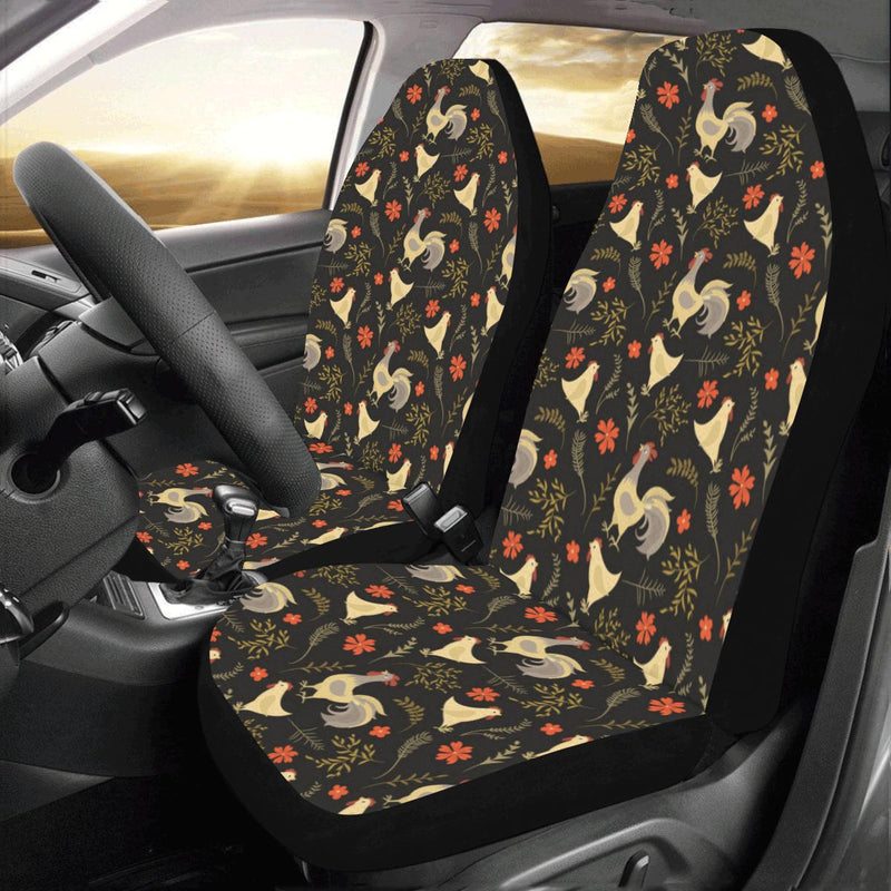 Chicken Pattern Print Design 04 Car Seat Covers (Set of 2)-JORJUNE.COM