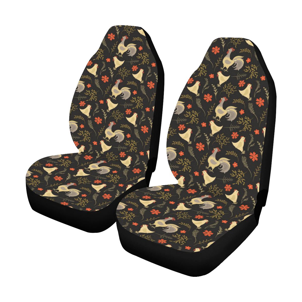 Chicken Pattern Print Design 04 Car Seat Covers (Set of 2)-JORJUNE.COM