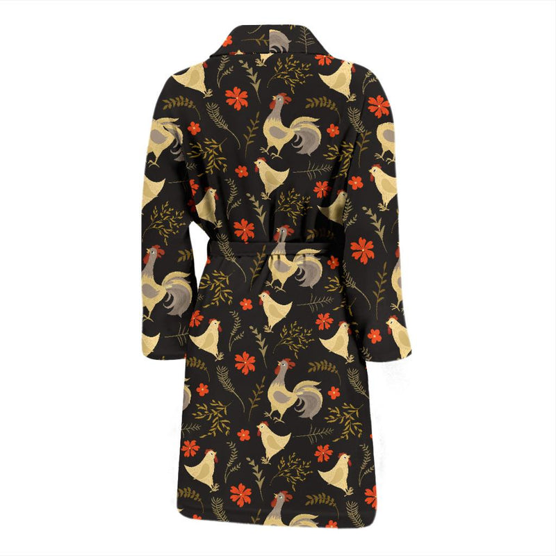 Chicken Pattern Print Design 04 Men Bathrobe-JORJUNE.COM