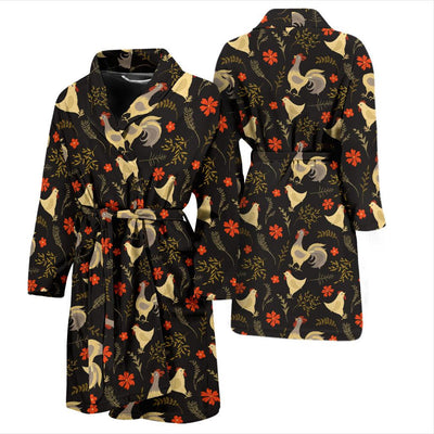 Chicken Pattern Print Design 04 Men Bathrobe-JORJUNE.COM