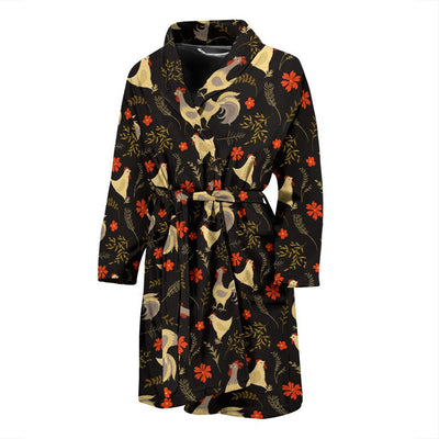 Chicken Pattern Print Design 04 Men Bathrobe-JORJUNE.COM