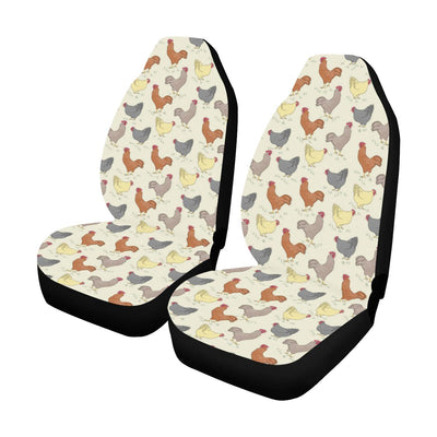 Chicken Pattern Print Design 05 Car Seat Covers (Set of 2)-JORJUNE.COM