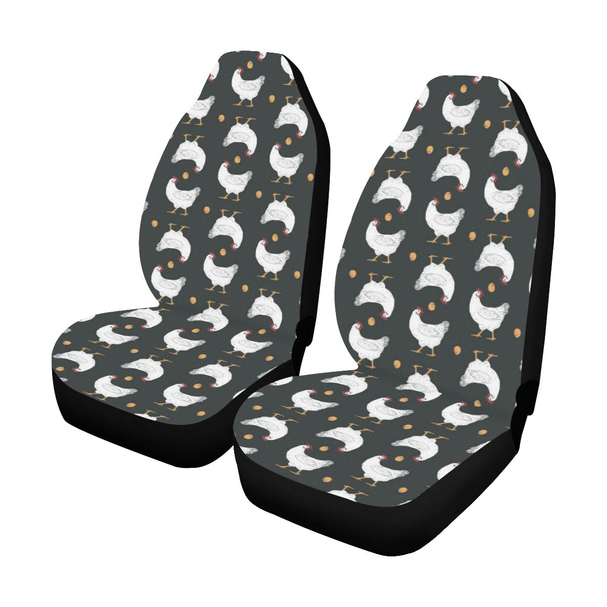 Chicken Pattern Print Design 06 Car Seat Covers (Set of 2)-JORJUNE.COM