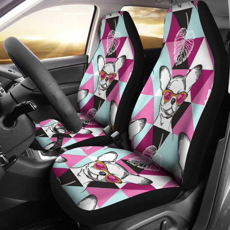 Chihuahua Cute Triangle Pattern Universal Fit Car Seat Covers