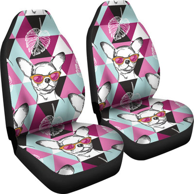 Chihuahua Cute Triangle Pattern Universal Fit Car Seat Covers