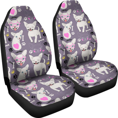 Chihuahua Happy Pattern Universal Fit Car Seat Covers