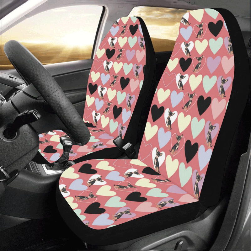 Chihuahua Pattern Print Design 01 Car Seat Covers (Set of 2)-JORJUNE.COM