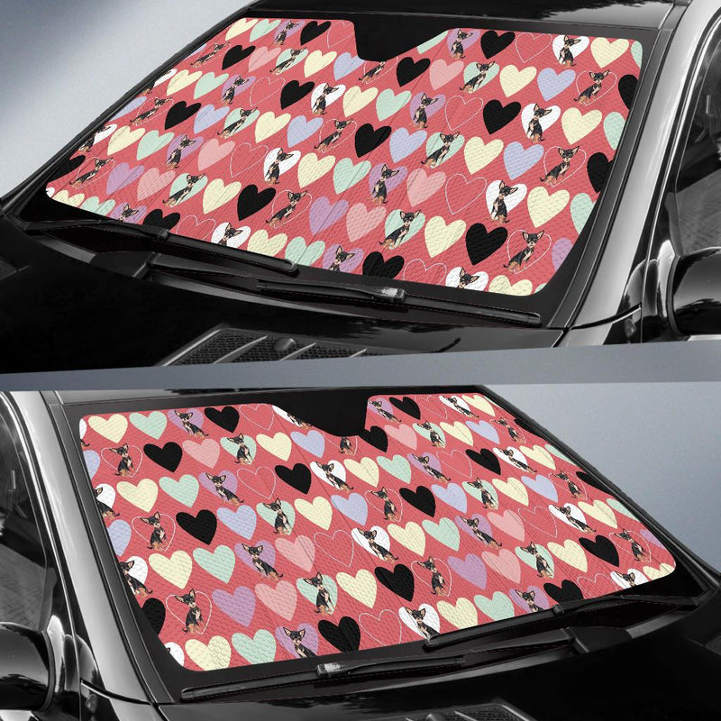 Chihuahua Pattern Print Design 01 Car Sun Shade-JORJUNE.COM