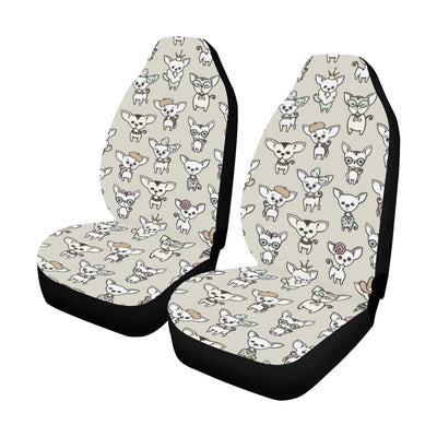 Chihuahua Pattern Print Design 02 Car Seat Covers (Set of 2)-JORJUNE.COM