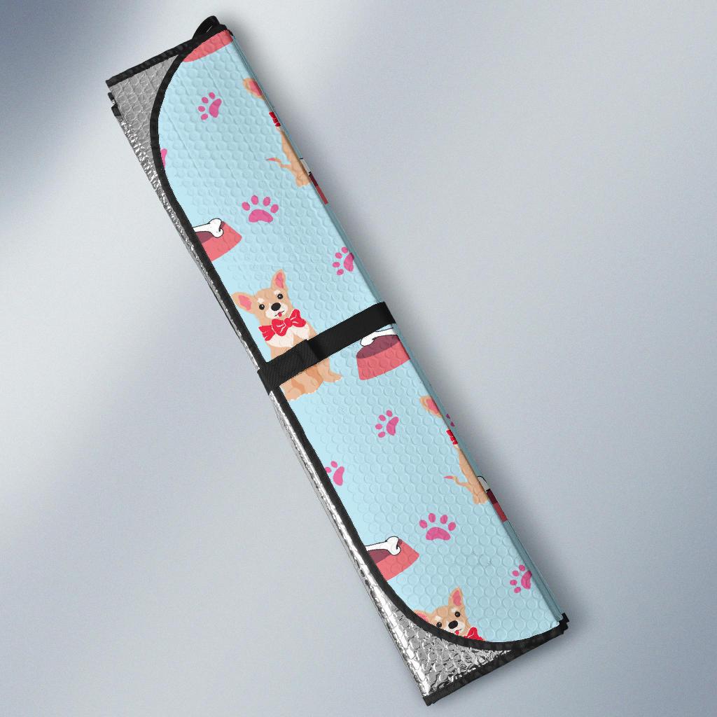 Chihuahua Pattern Print Design 05 Car Sun Shade-JORJUNE.COM