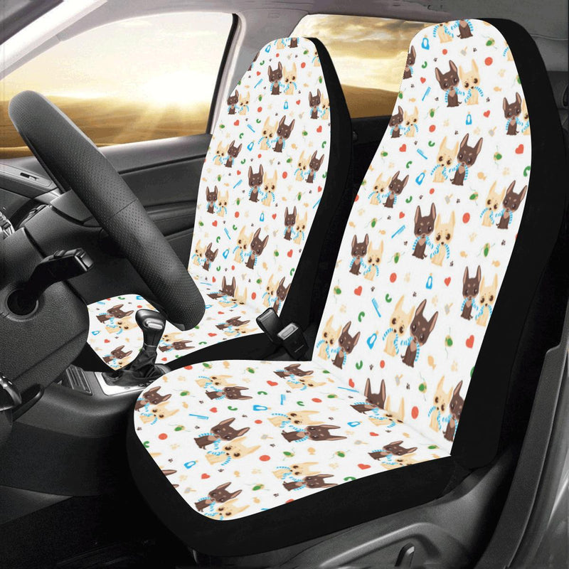 Chihuahua Pattern Print Design 06 Car Seat Covers (Set of 2)-JORJUNE.COM