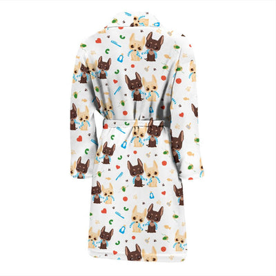 Chihuahua Pattern Print Design 06 Men Bathrobe-JORJUNE.COM