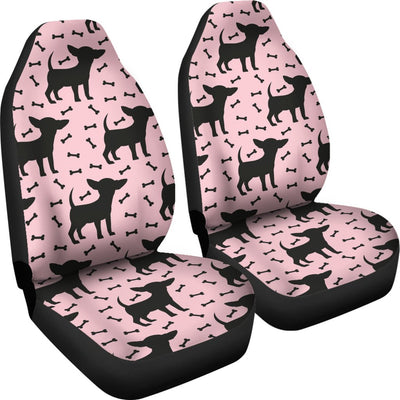 Chihuahua Pink Print Pattern Universal Fit Car Seat Covers