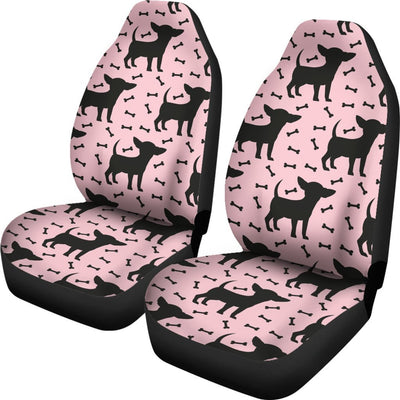 Chihuahua Pink Print Pattern Universal Fit Car Seat Covers