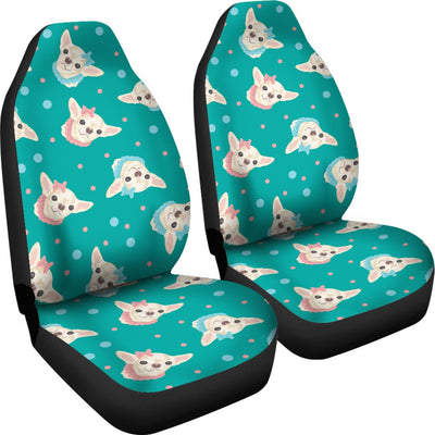 Chihuahua Polka Dot Pattern Universal Fit Car Seat Covers