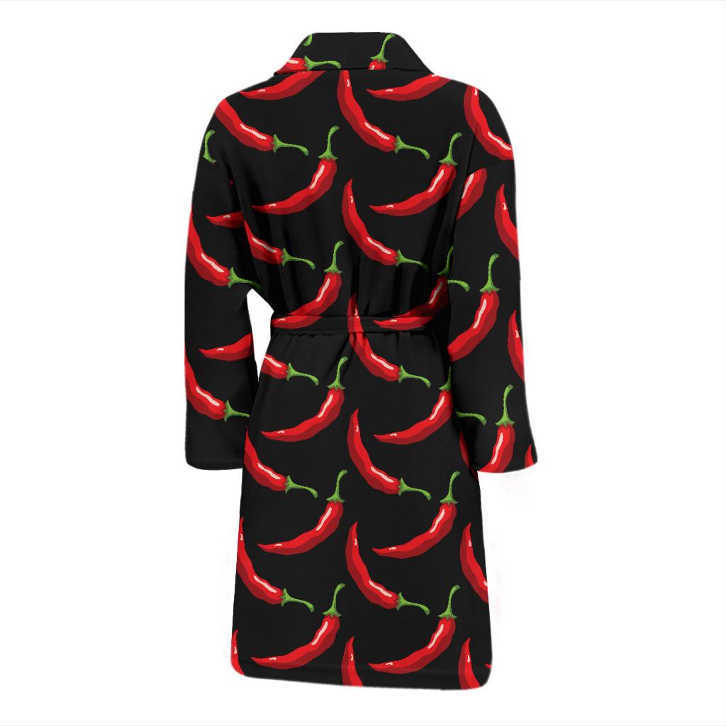 Chilli Pepper Pattern Print Design 01 Men Bathrobe-JORJUNE.COM