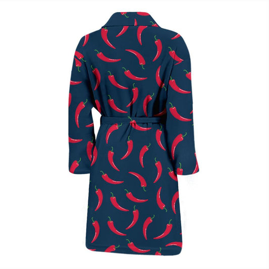 Chilli Pepper Pattern Print Design 03 Men Bathrobe-JORJUNE.COM