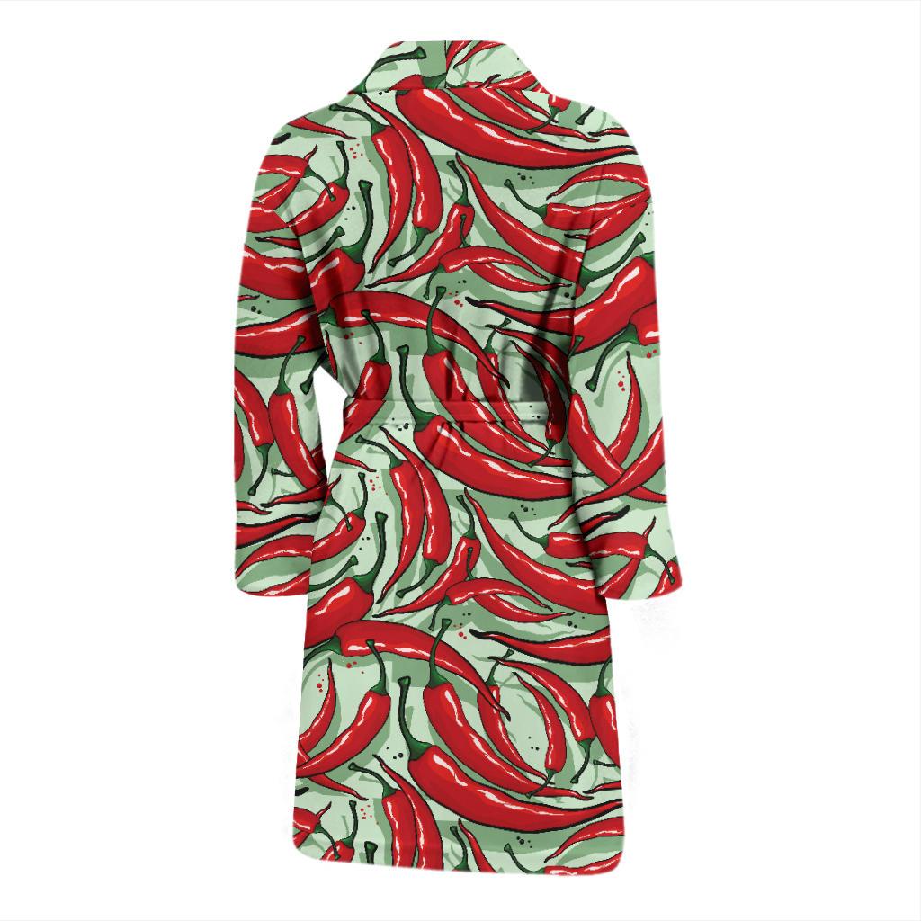 Chilli Pepper Pattern Print Design 04 Men Bathrobe-JORJUNE.COM