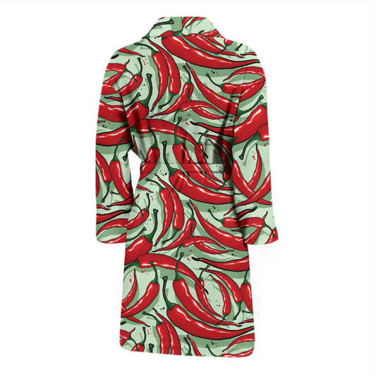 Chilli Pepper Pattern Print Design 04 Men Bathrobe-JORJUNE.COM