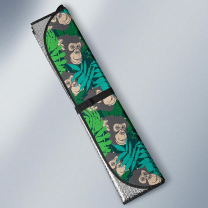 Chimpanzee Pattern Print Design 01 Car Sun Shade-JORJUNE.COM